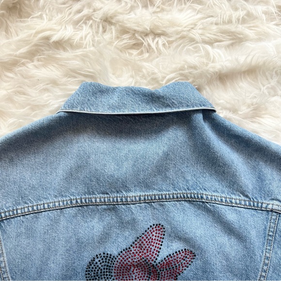 New! Rare LIU JO Disney Minnie Mouse Oversized Denim Vest - Picture 10 of 13